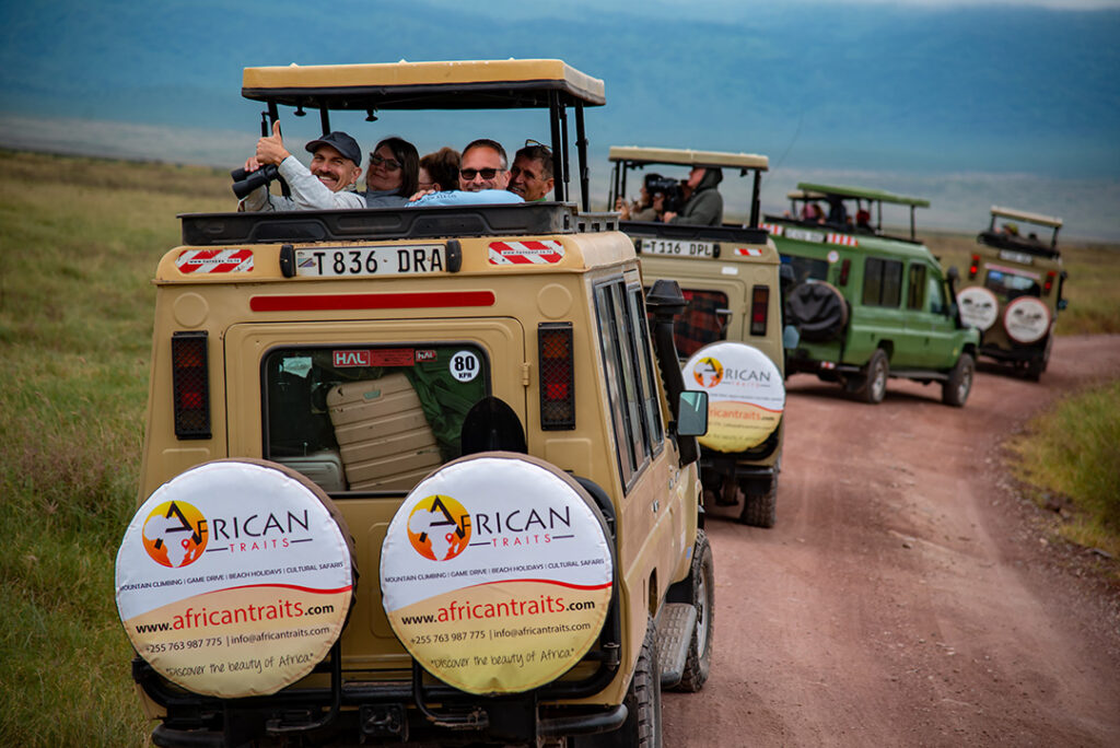 Tourist enjoying at Ngorongoro Crater